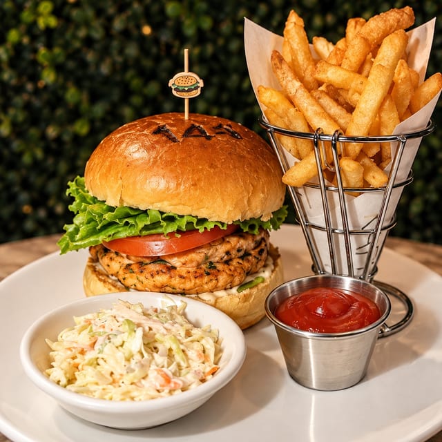 Salmon Burger.