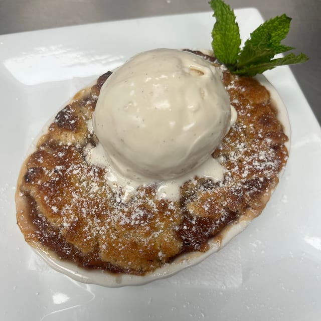 Apple Peach Cobbler.
