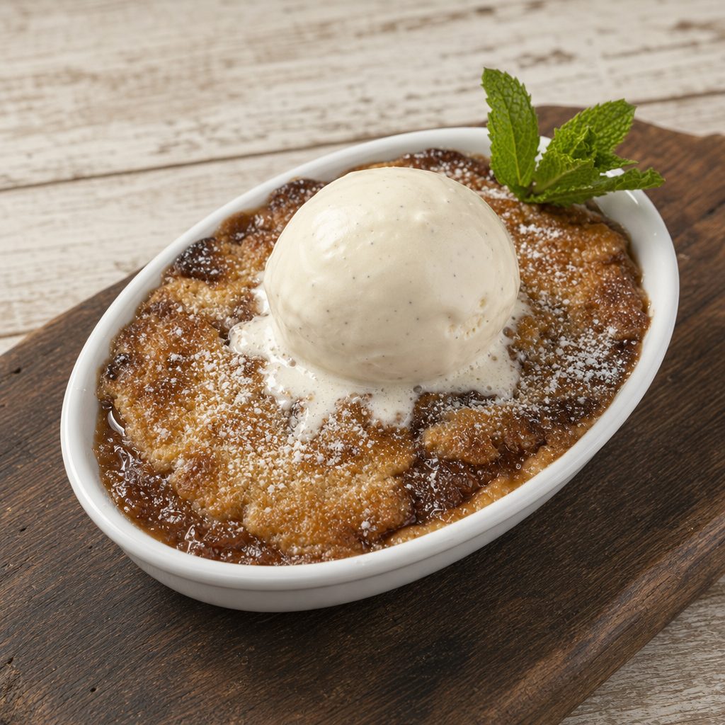 Apple Peach Cobbler.