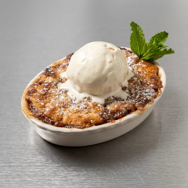 Apple Peach Cobbler.